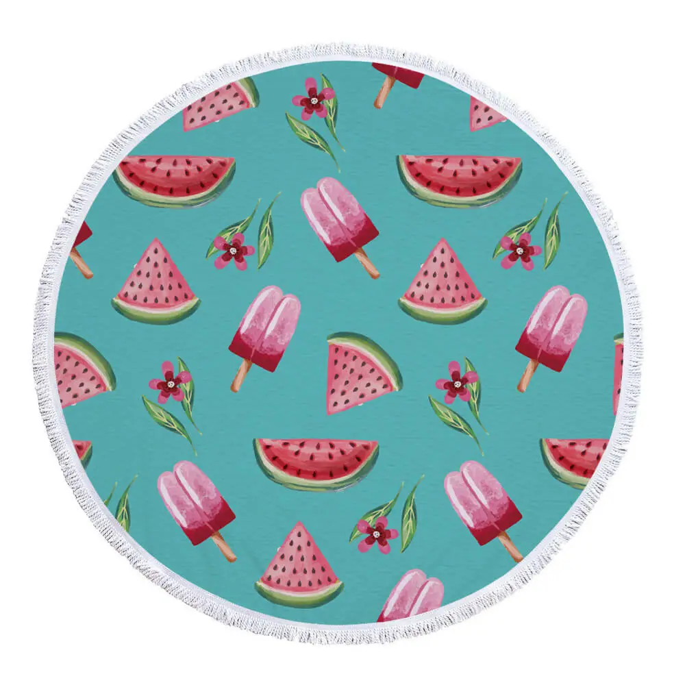 Candy Cake Macaron Food Inexpensive Round Beach Towel 24 Candy Cake Macaron Food Inexpensive Round Beach Towel - Image 24