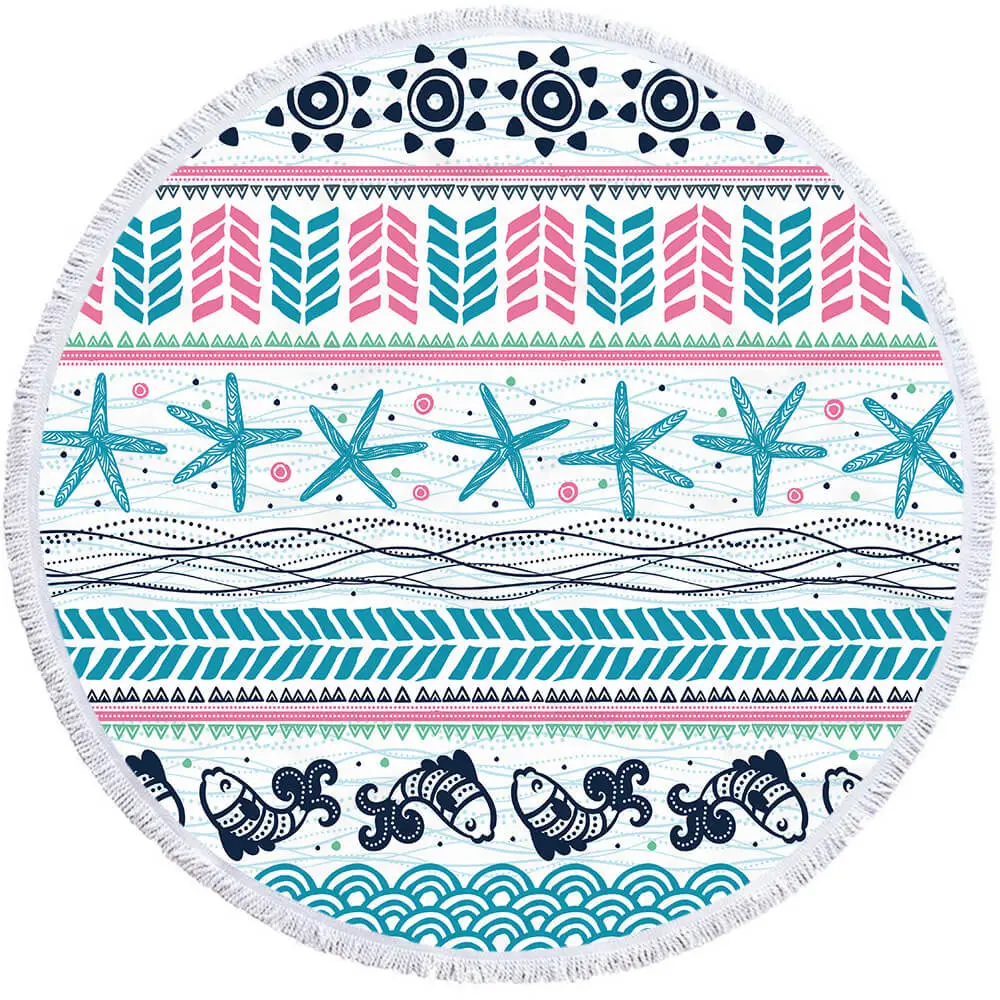 Custom round beach towel 6 Custom round beach towel - Image 6