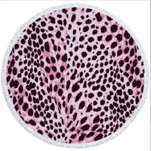 leopard round beach towel 3 leopard round beach towel - Image 3
