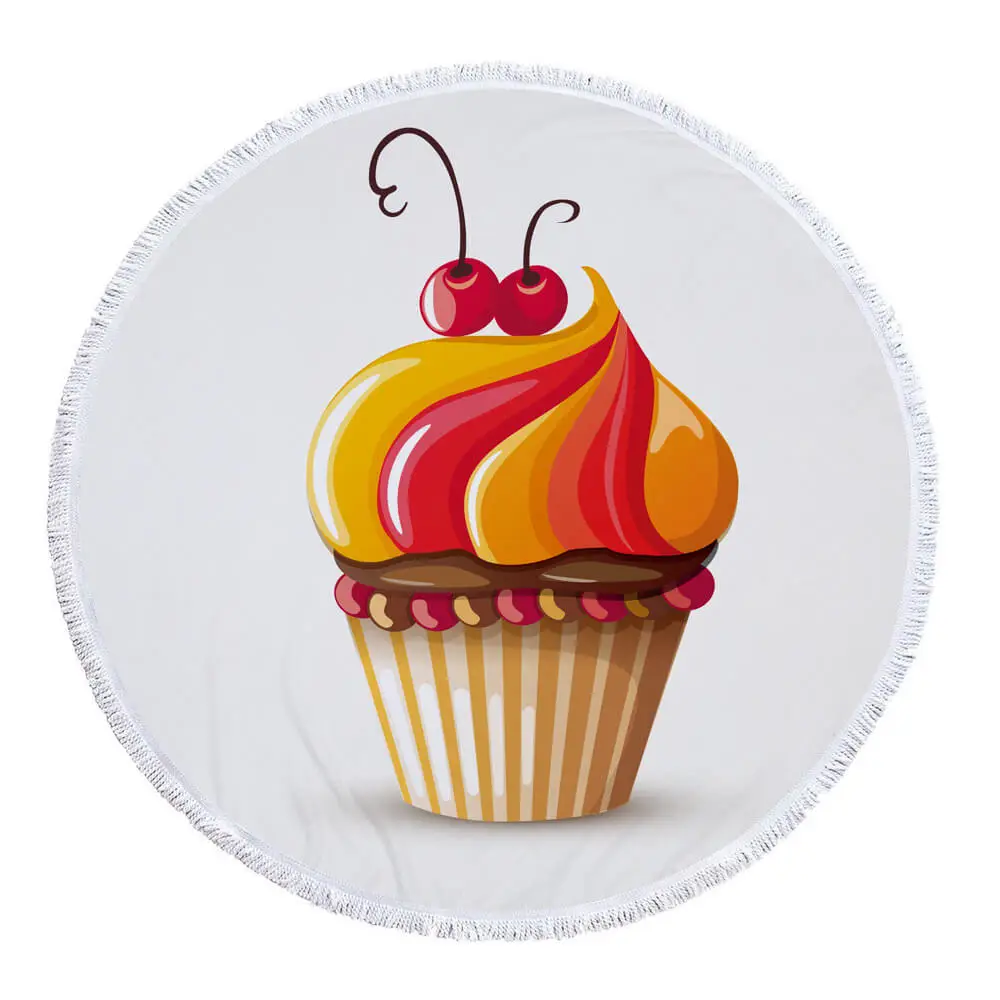 Candy Cake Macaron Food Inexpensive Round Beach Towel 18 Candy Cake Macaron Food Inexpensive Round Beach Towel - Image 18