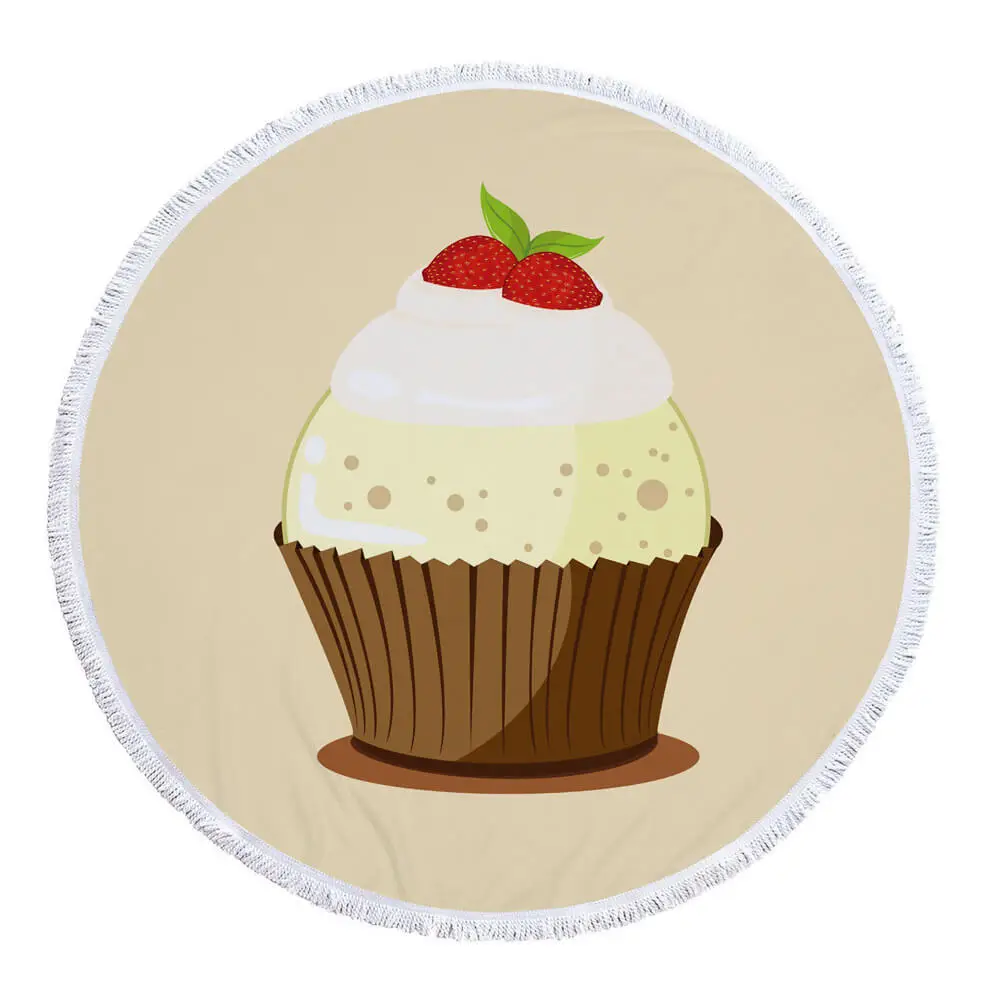Candy Cake Macaron Food Inexpensive Round Beach Towel 16 Candy Cake Macaron Food Inexpensive Round Beach Towel - Image 16