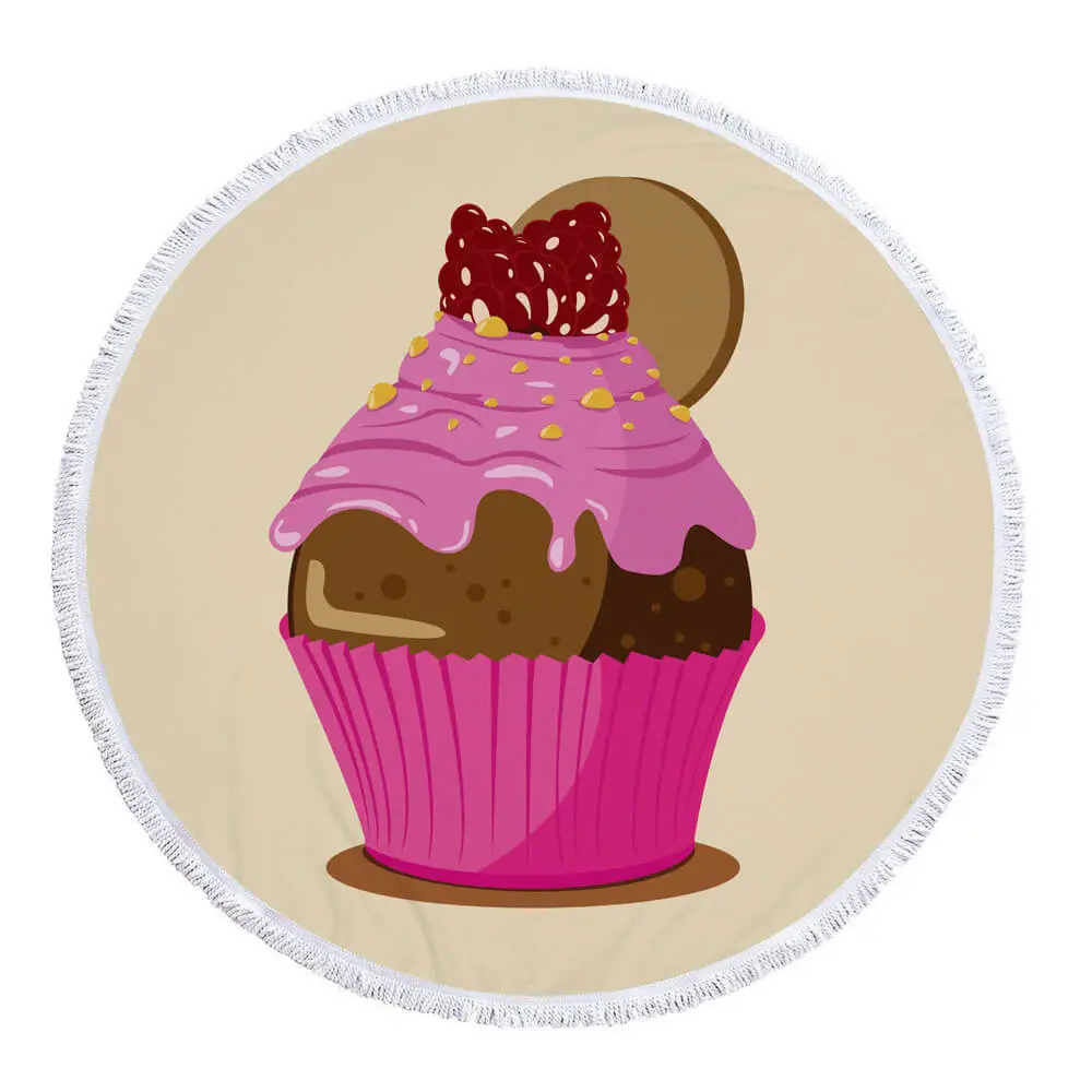 Candy Cake Macaron Food Inexpensive Round Beach Towel 15 Candy Cake Macaron Food Inexpensive Round Beach Towel - Image 15